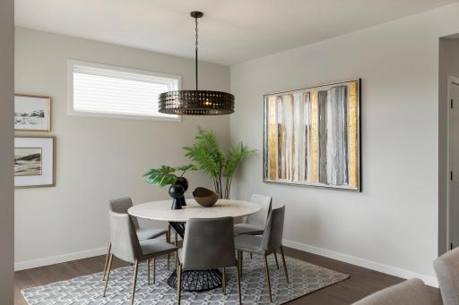 Dining space with so much natural light coming in.