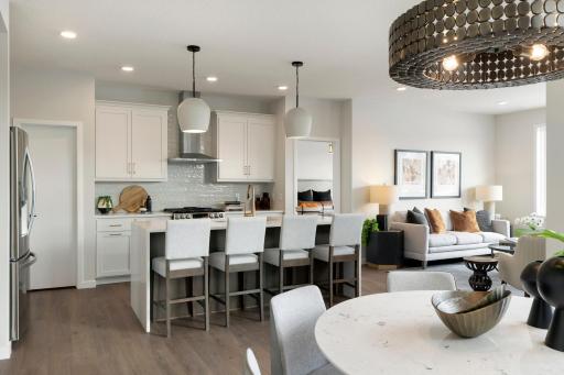 Large kitchen island, perfect for hosting.