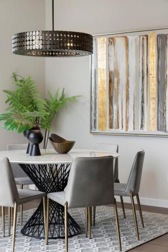 Dining space with so much natural light coming in.