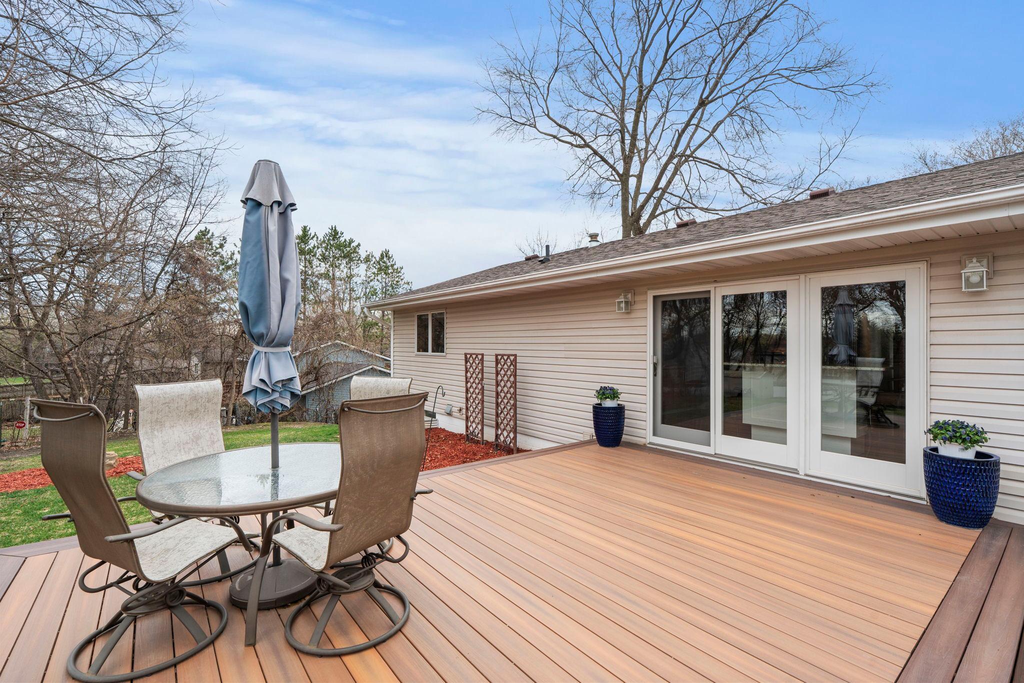 Enjoy many outdoor spaces! Fantastic 22 x 19 deck is great for entertaining!