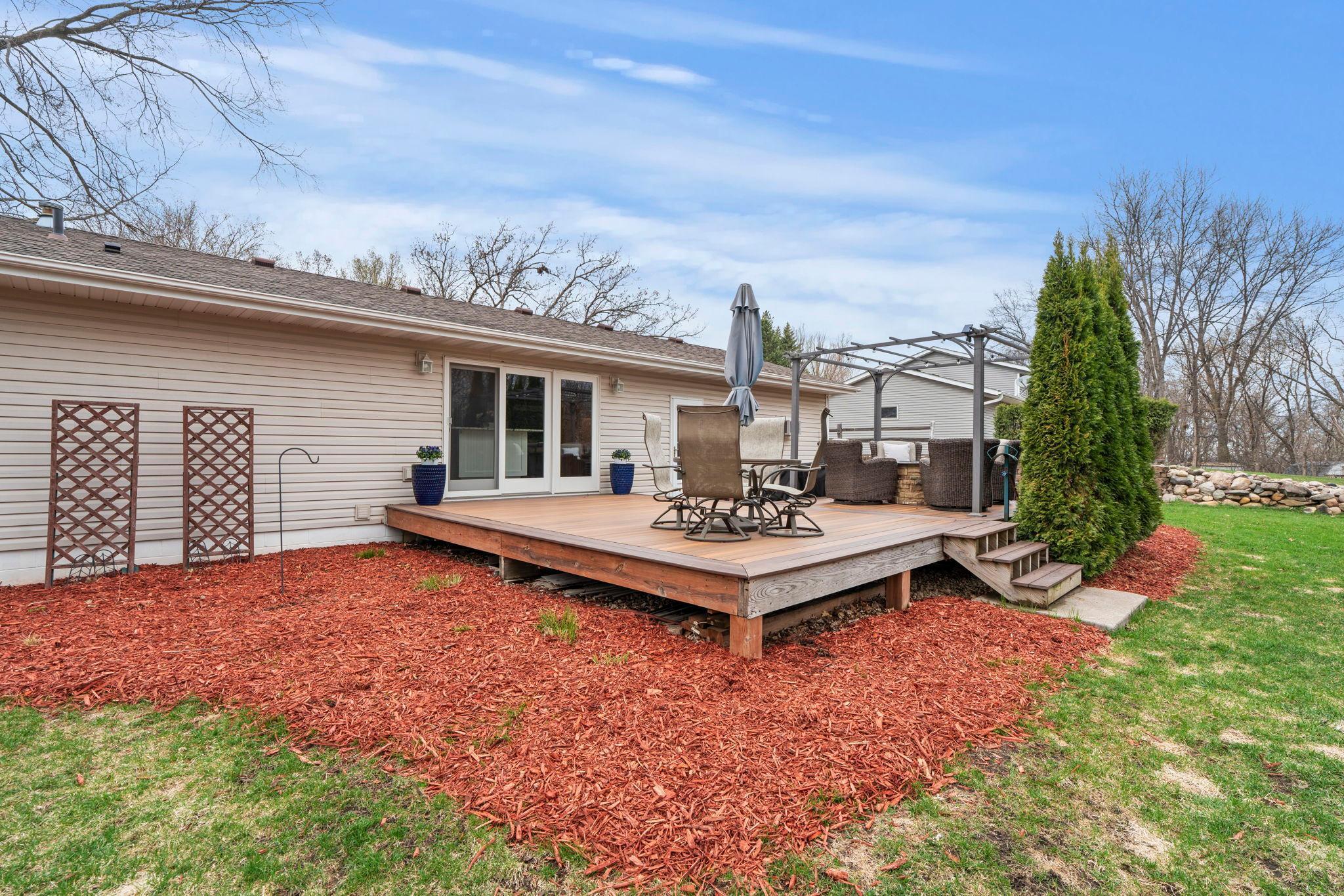 Enjoy many outdoor spaces! Low maintenance deck!