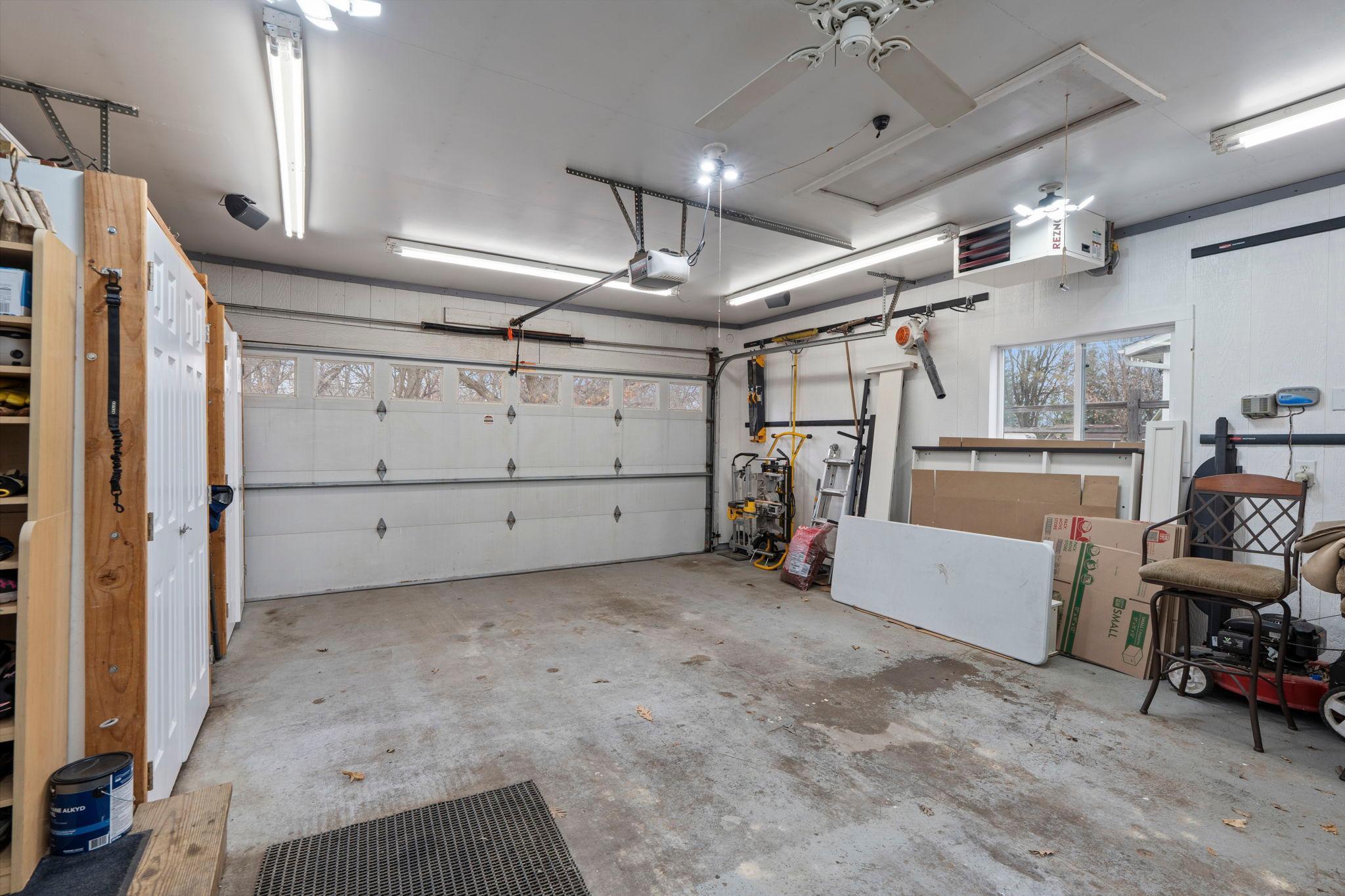 Finished and HEATED garage space!