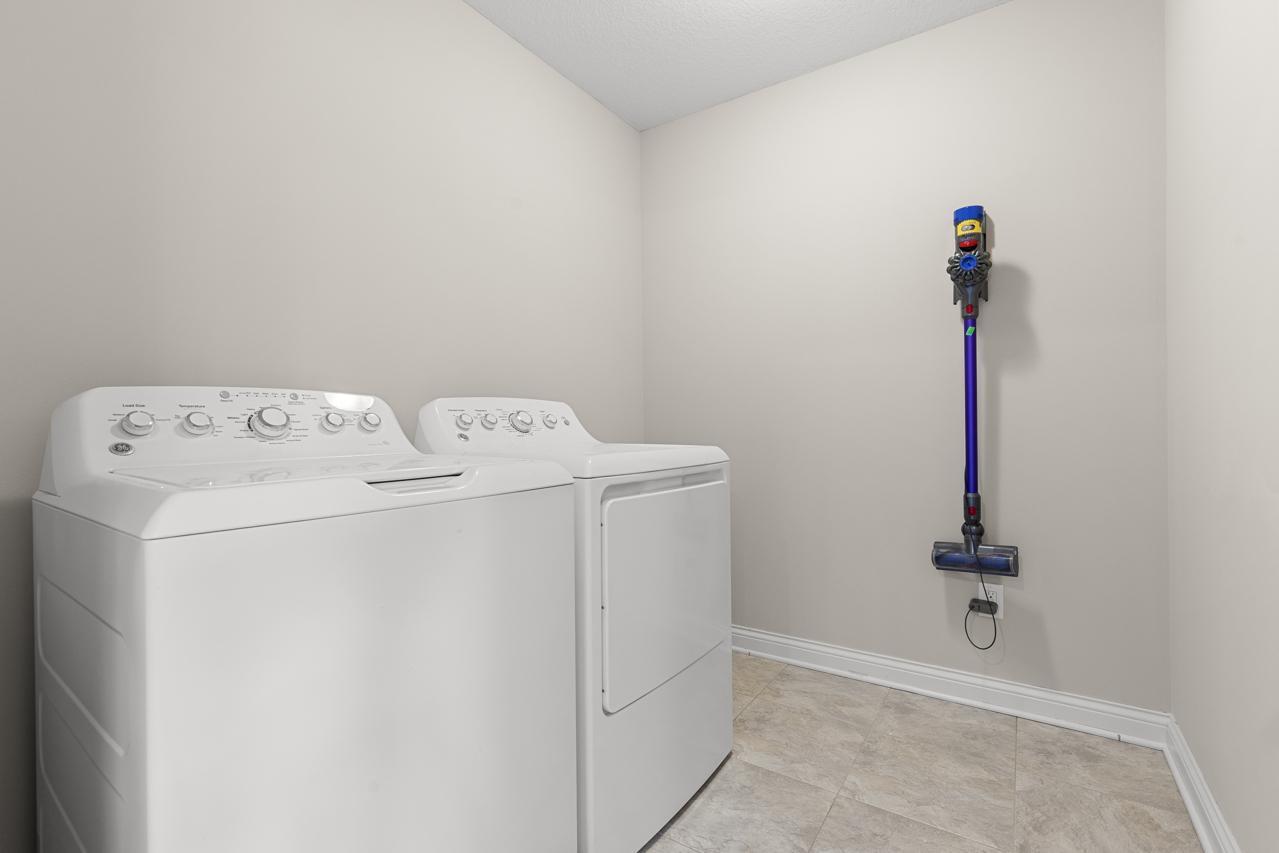 Convenient upper-level laundry room