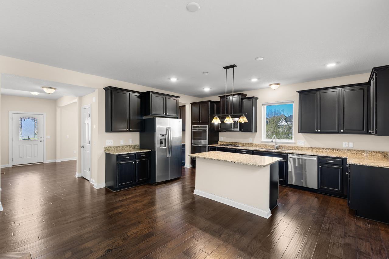 Gourmet kitchen with stainless steel appliances