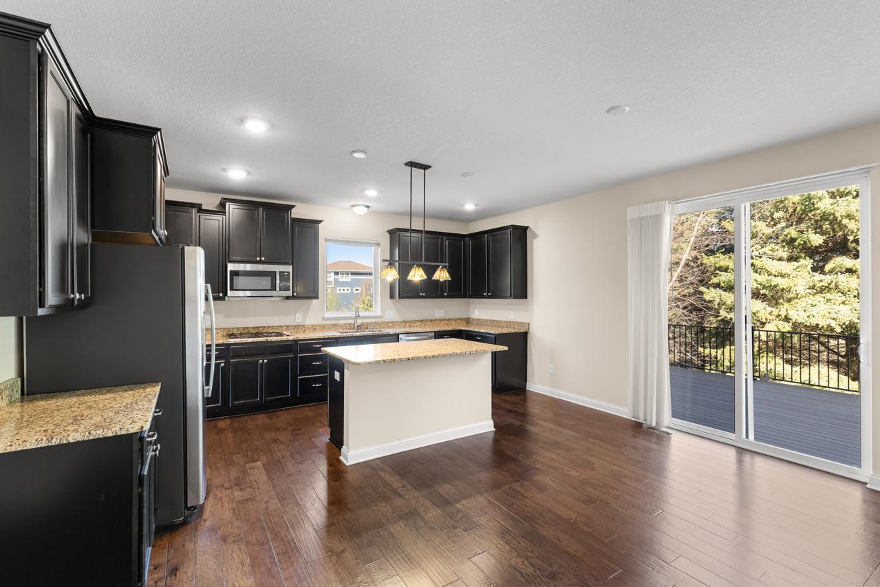 Informal dining area with walkout access to deck