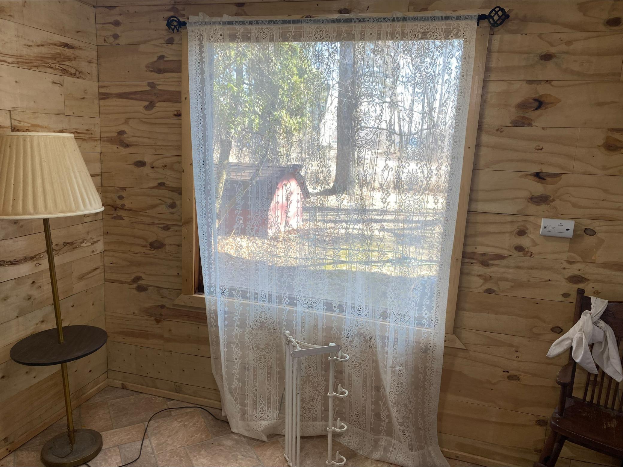 Knotty pine in the living room