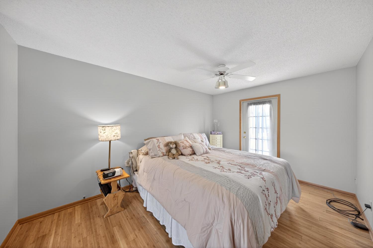 Primary on main level, french door to deck