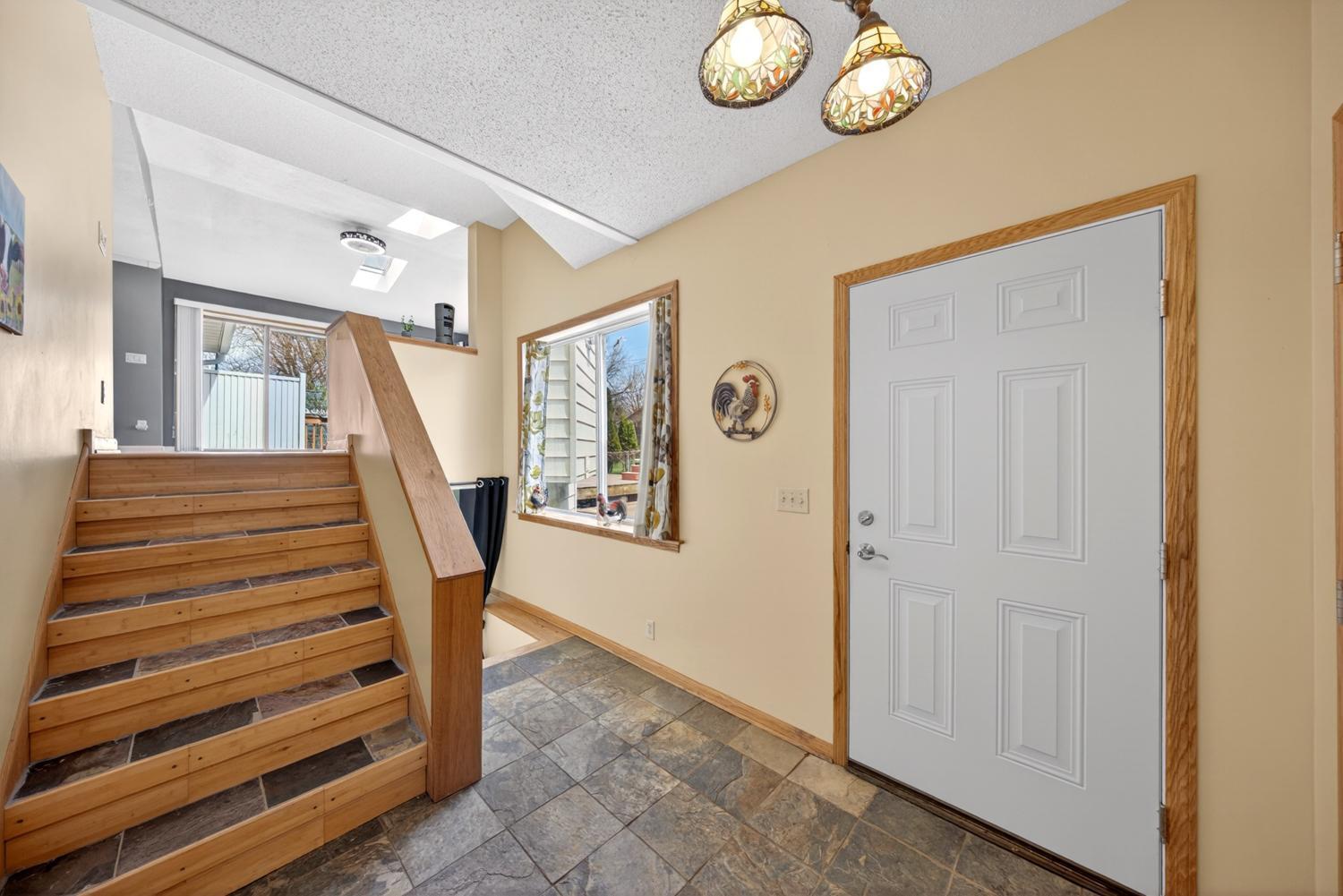 Lower entry to garage & back deck