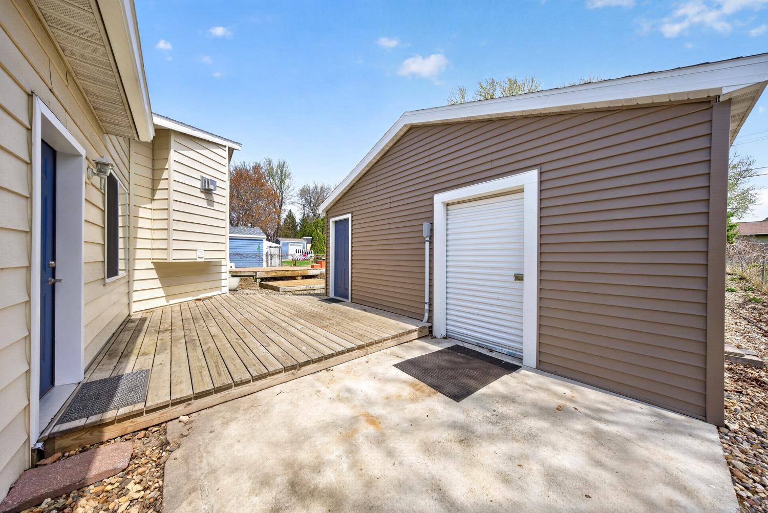 Storage room on pool house