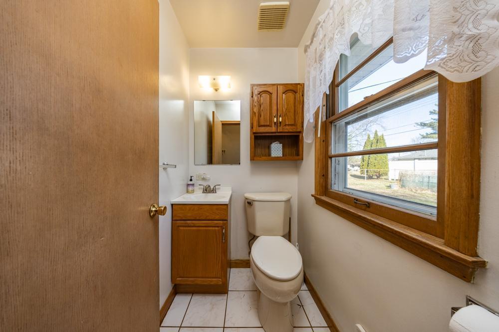 Main level half bathroom