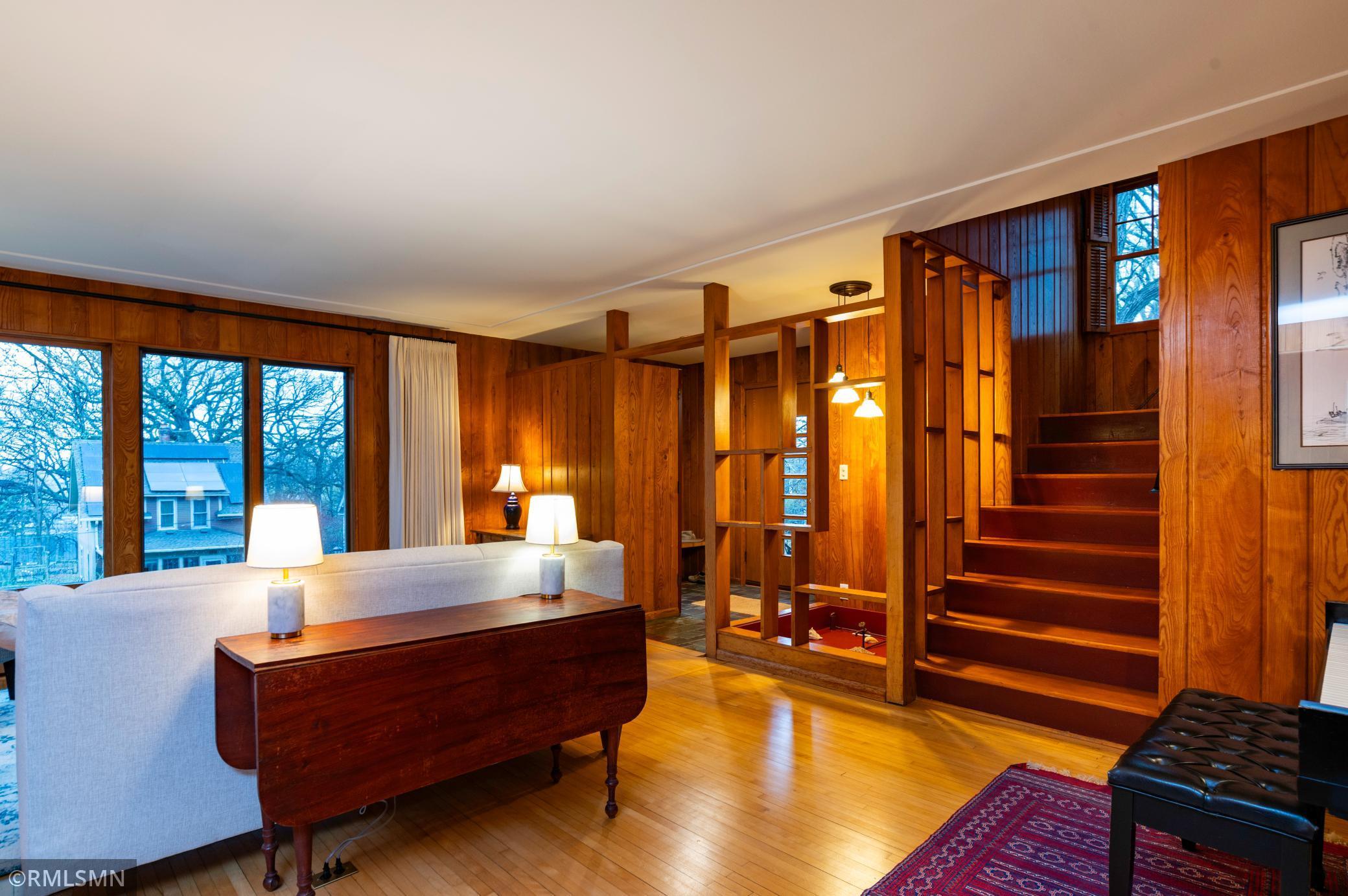 Living room and main staircase