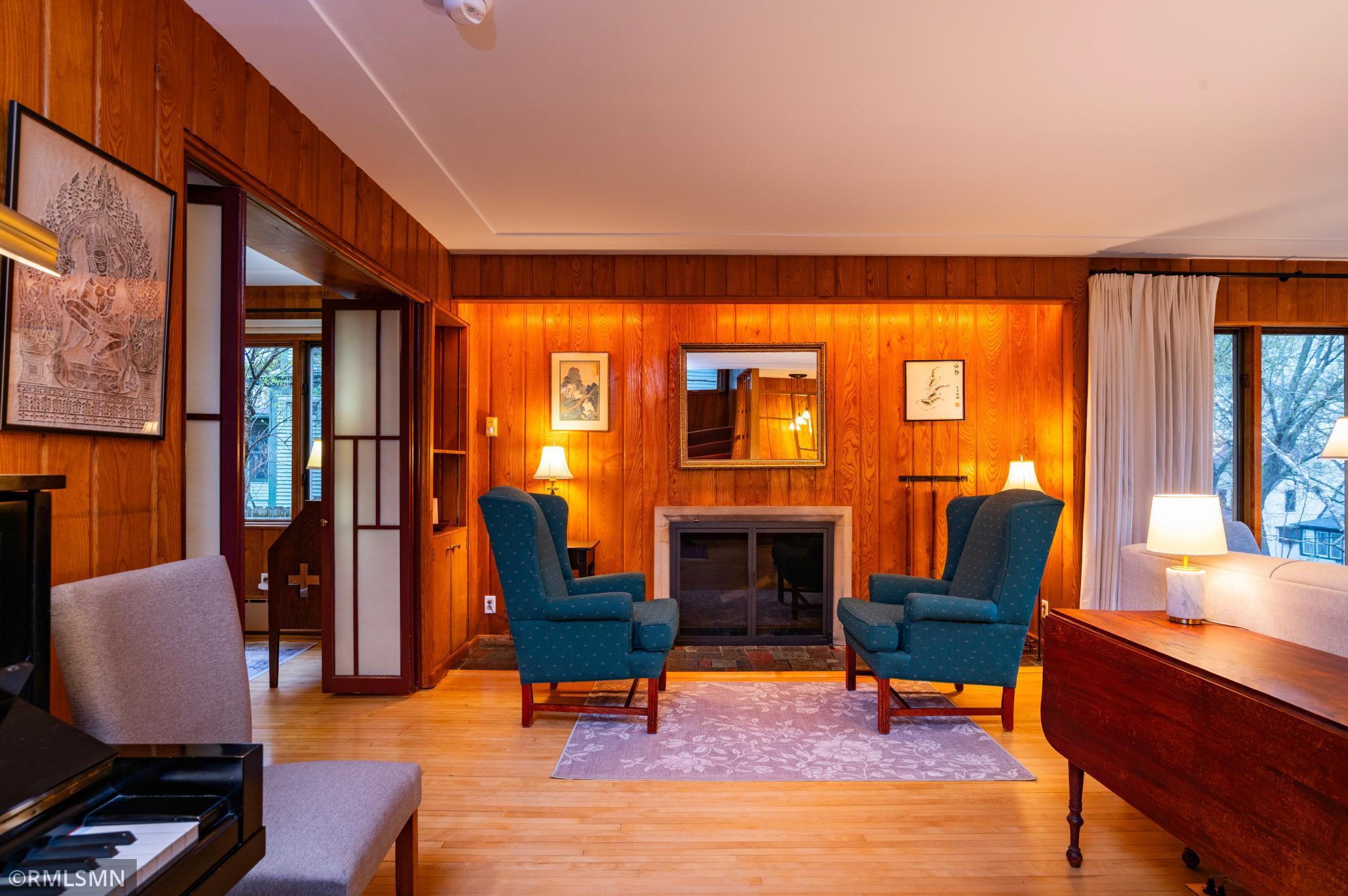 Living room fireplace