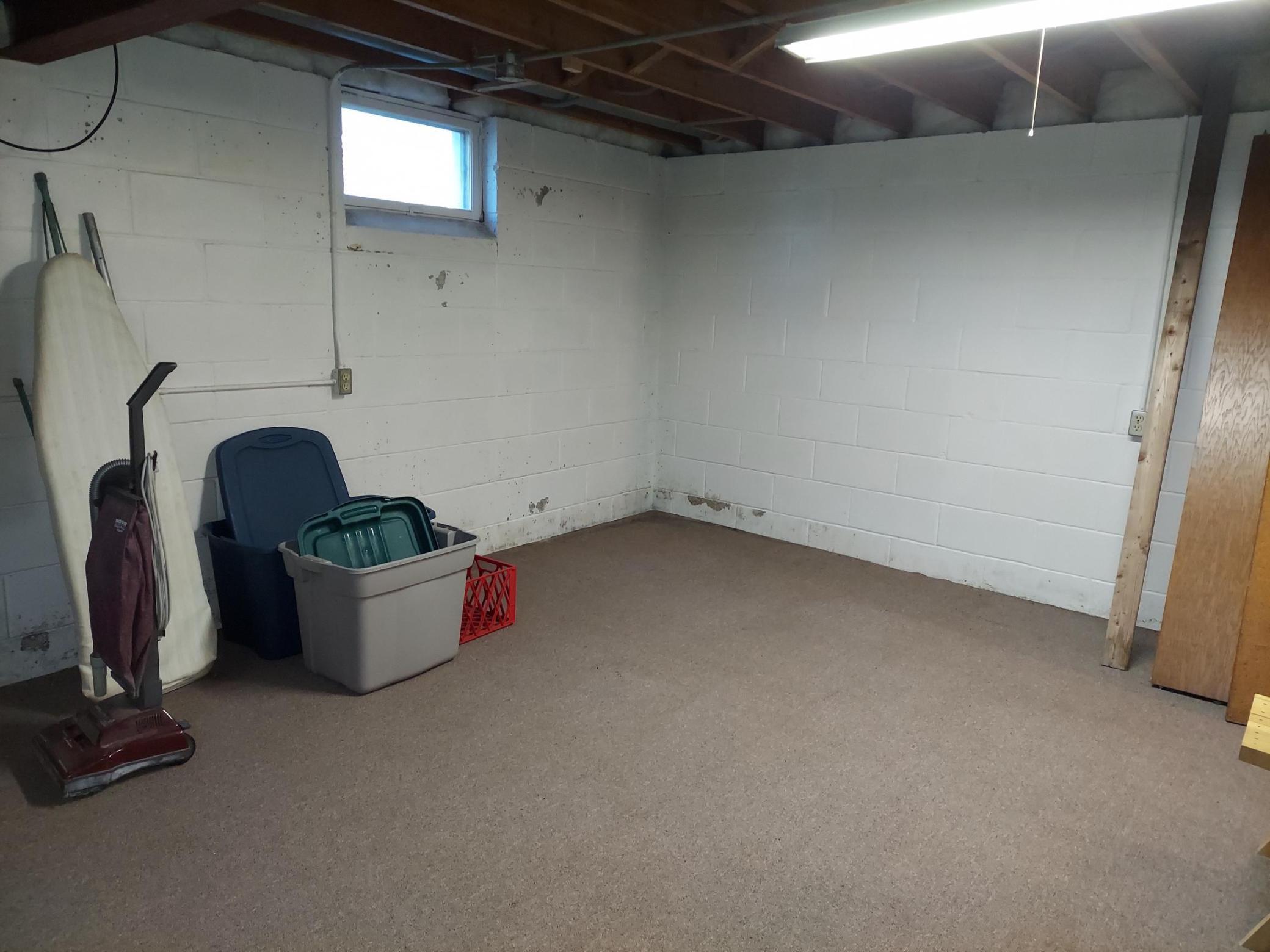 This is some of the extra space in the basement. Is this your extra storage space? Storm shelter? Seasonal decor center? Hobby space? You choose.