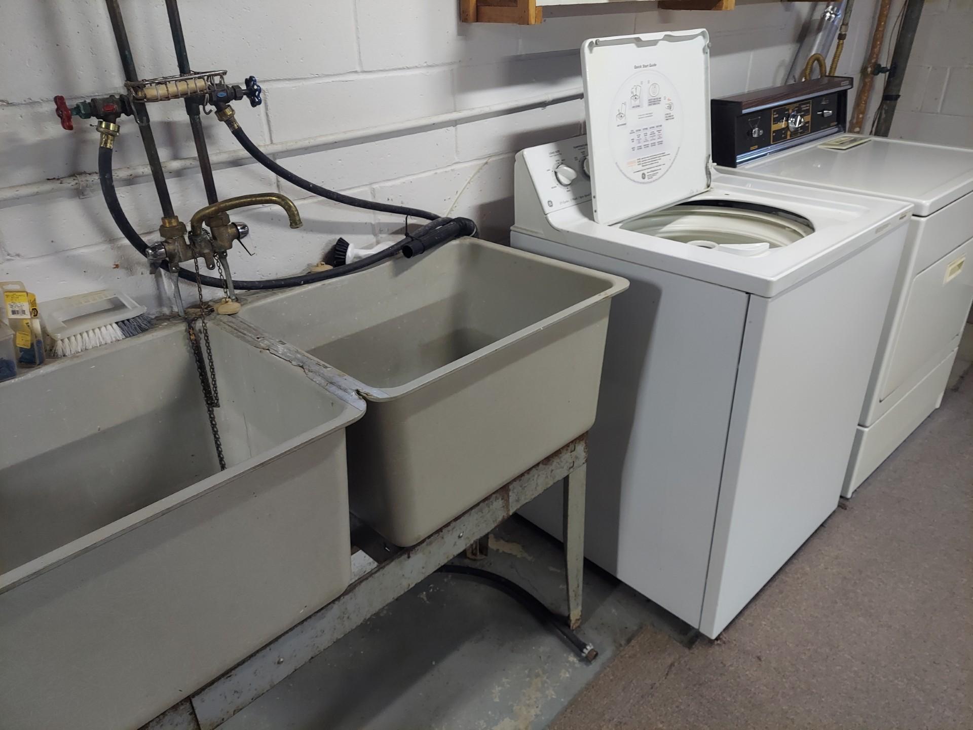 These extra deep laundry basins give you extra options for washing or rinsing something.