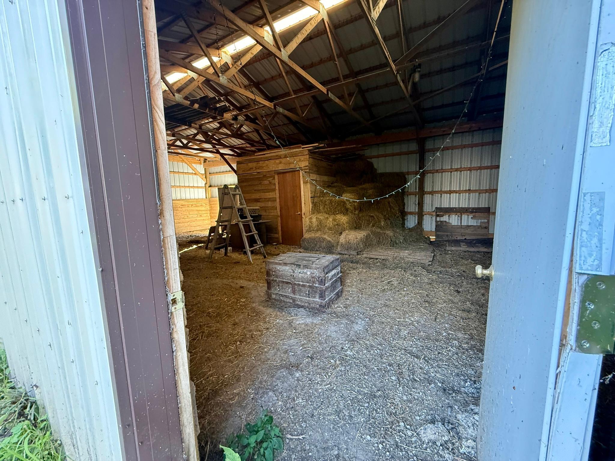 Inside Pole shed