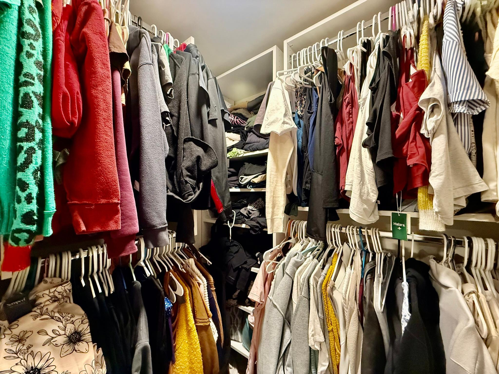 Her walk in closet