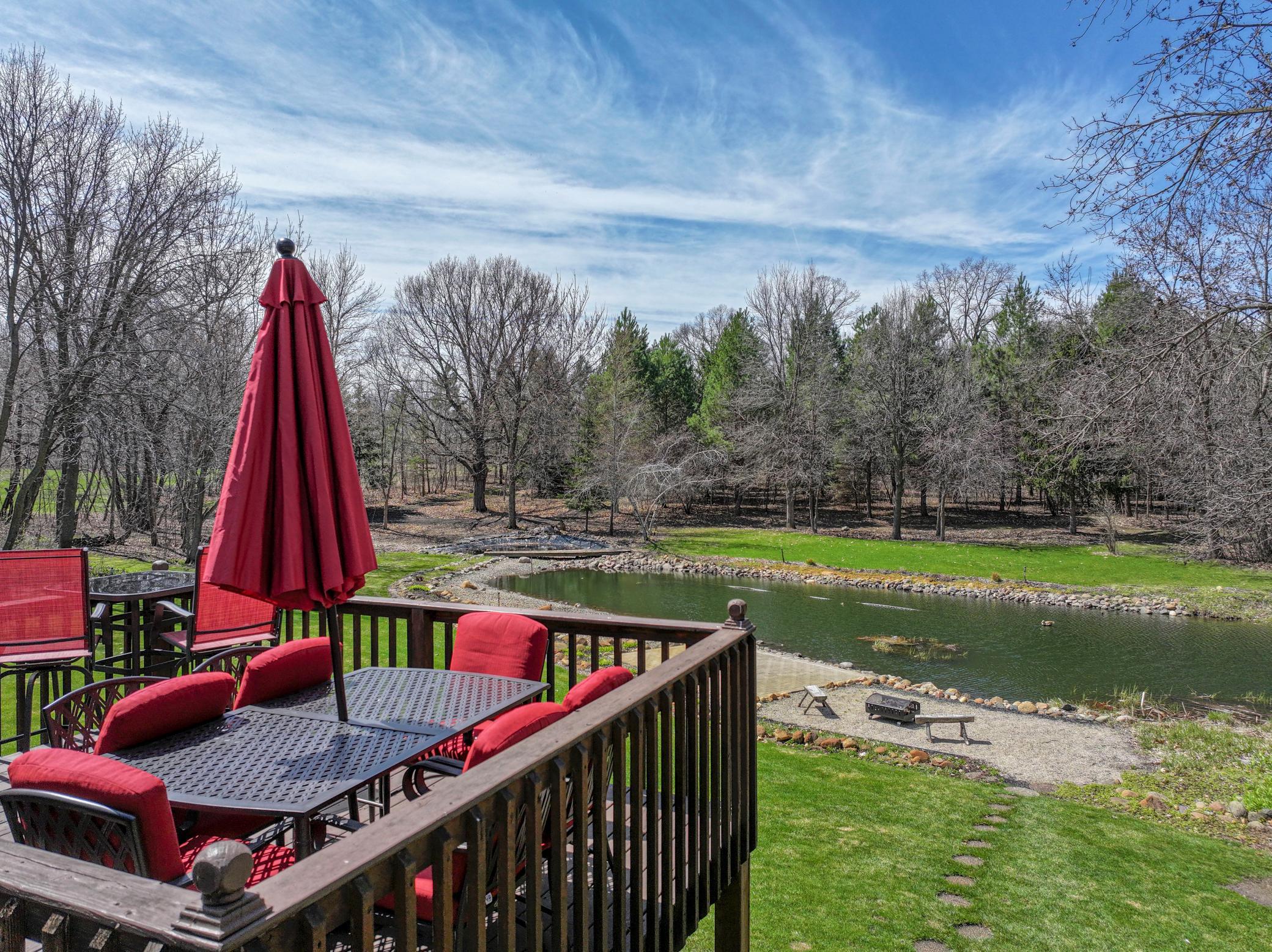 Back Deck Overlooking Pond