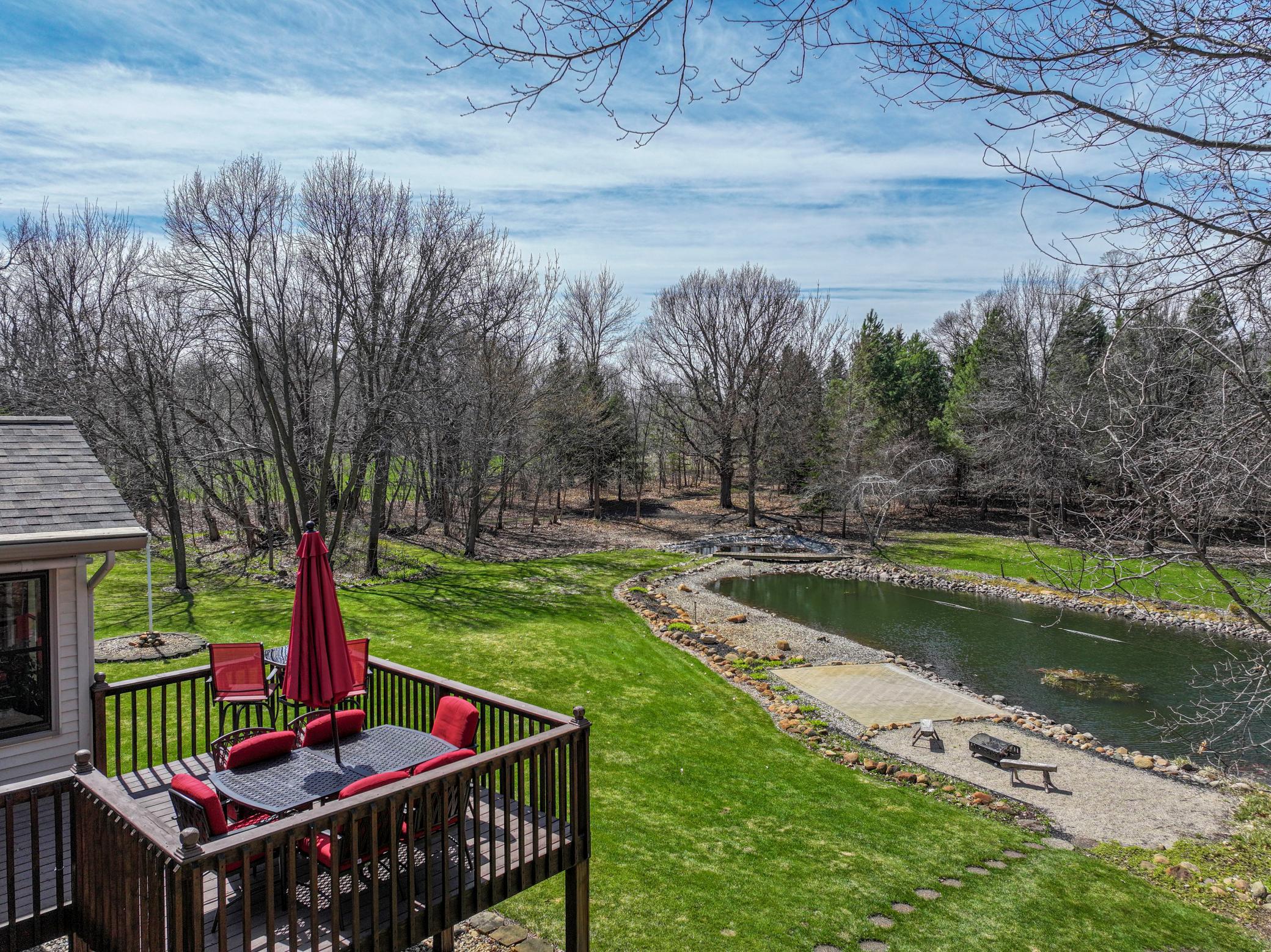 Back Deck Overlooking Pond