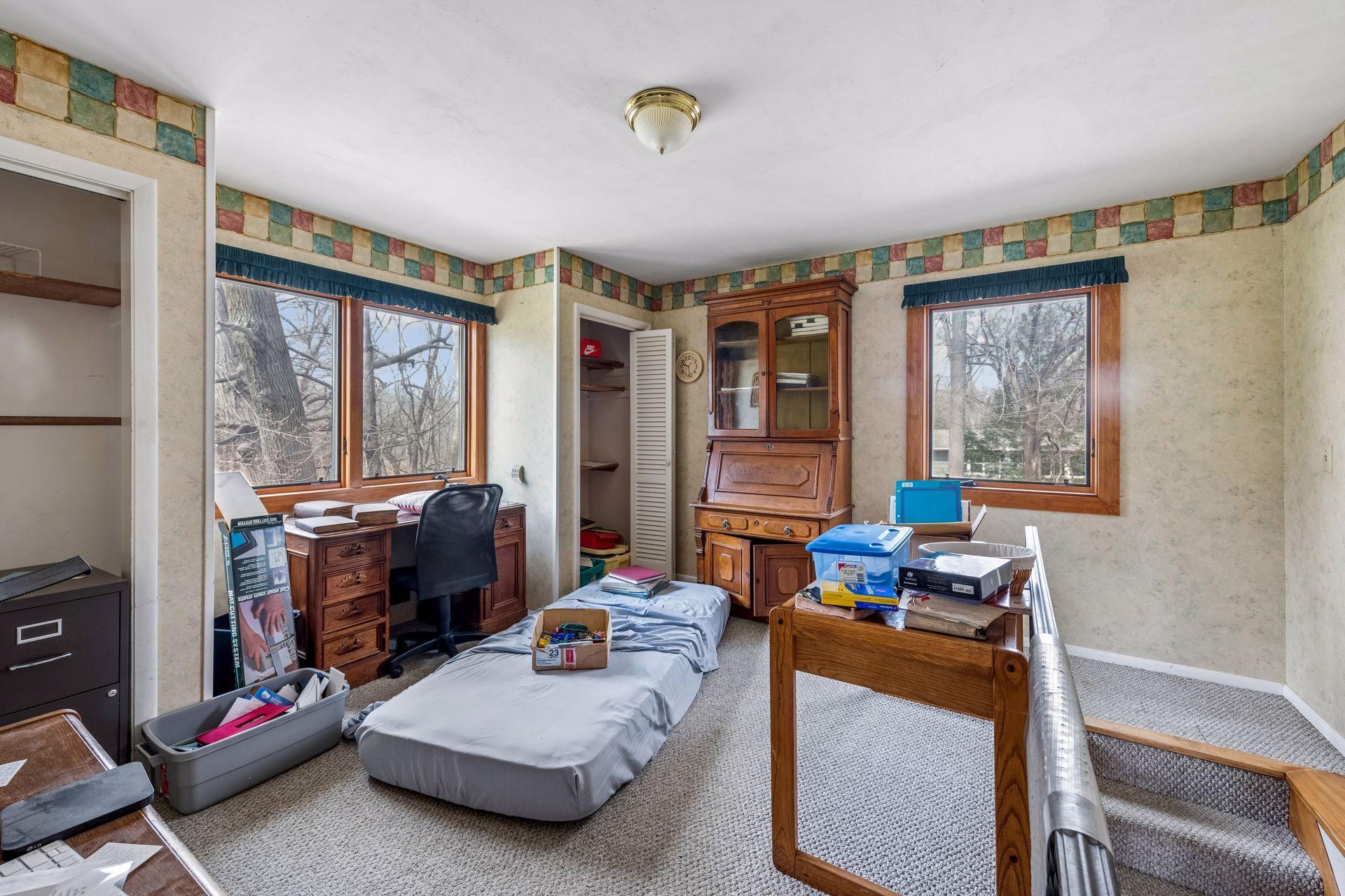 The third bedroom has a northwest exposure