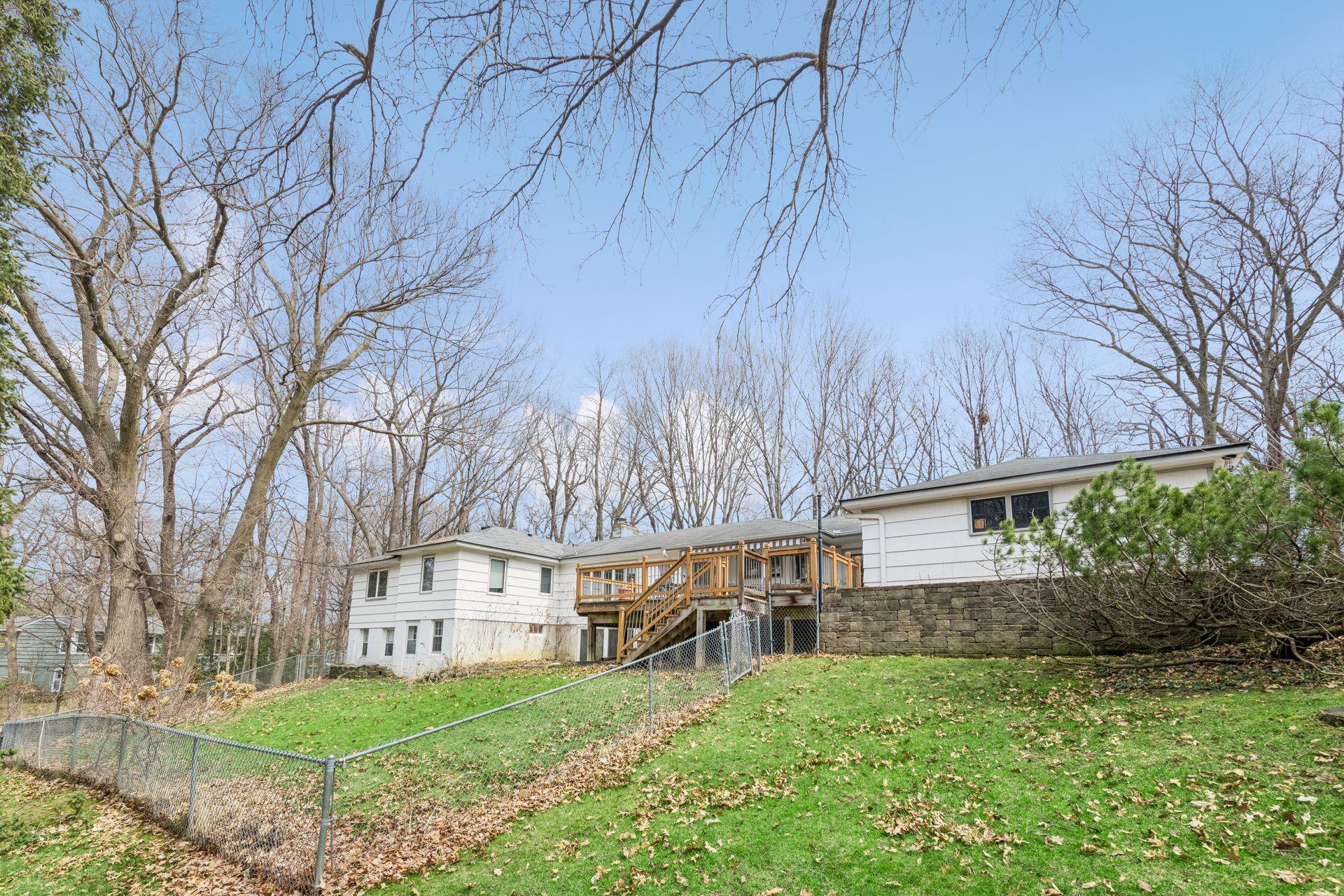 Looking back toward the existing house and the open area above