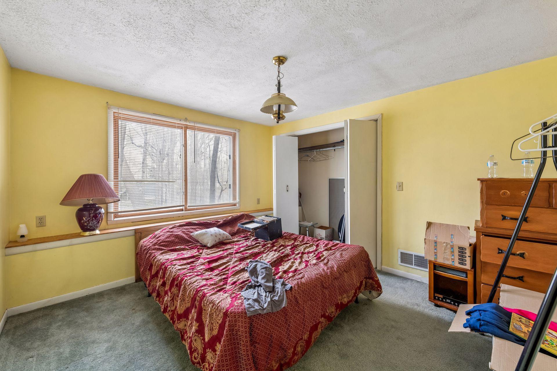 The lower level fifth bedroom has a north facing window