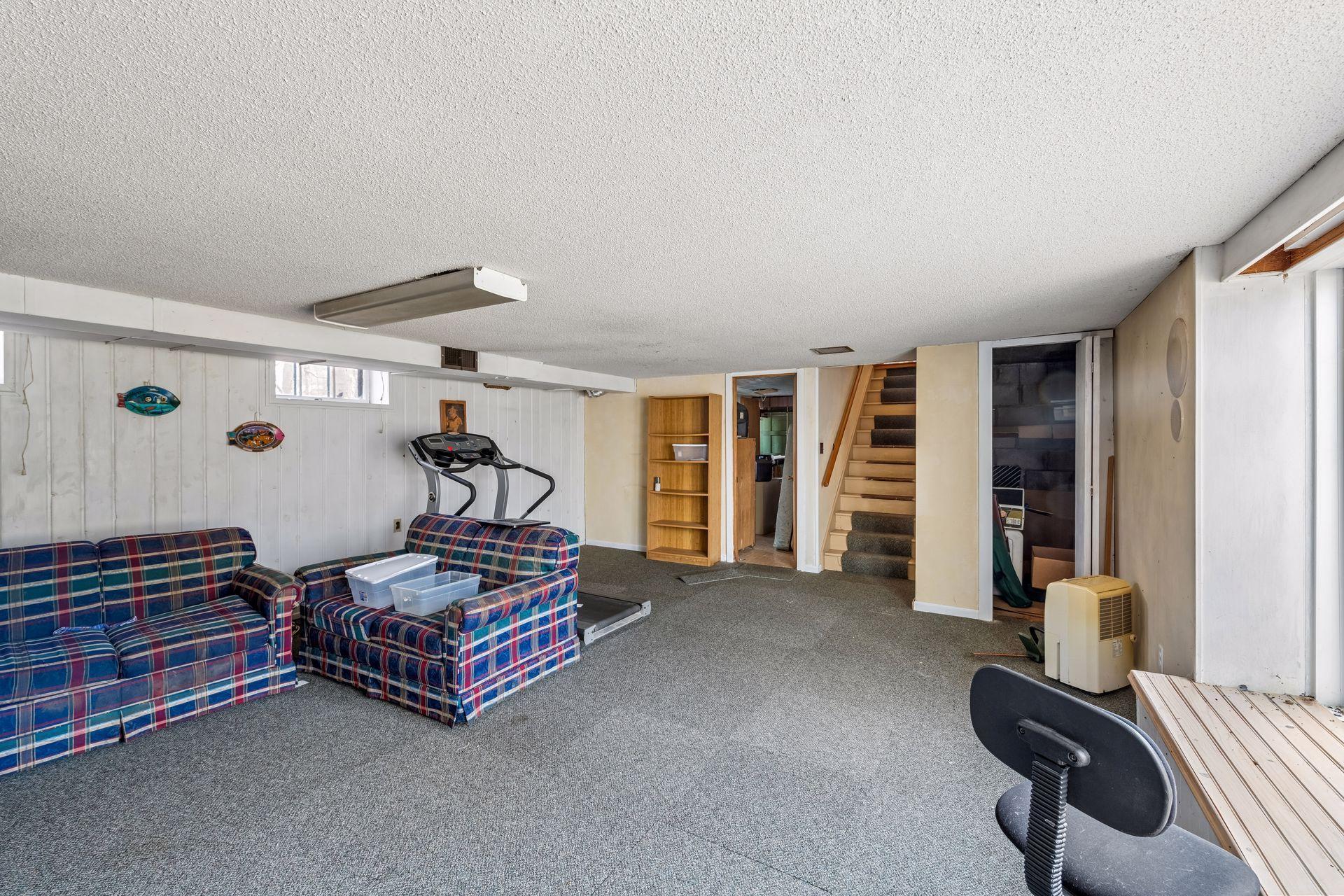 This view shows the storage room on the left and the well room on the right