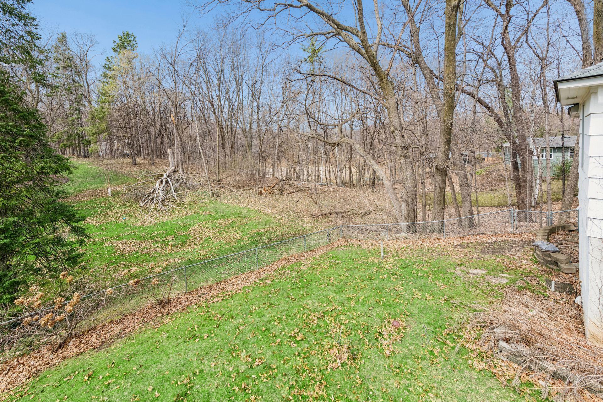 This angle shows the open green space and the western sun
