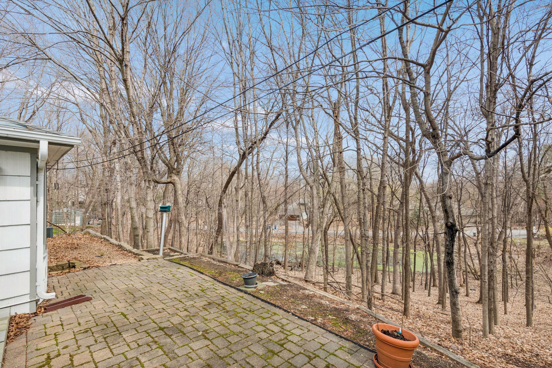 East elevation overlooking the private pond