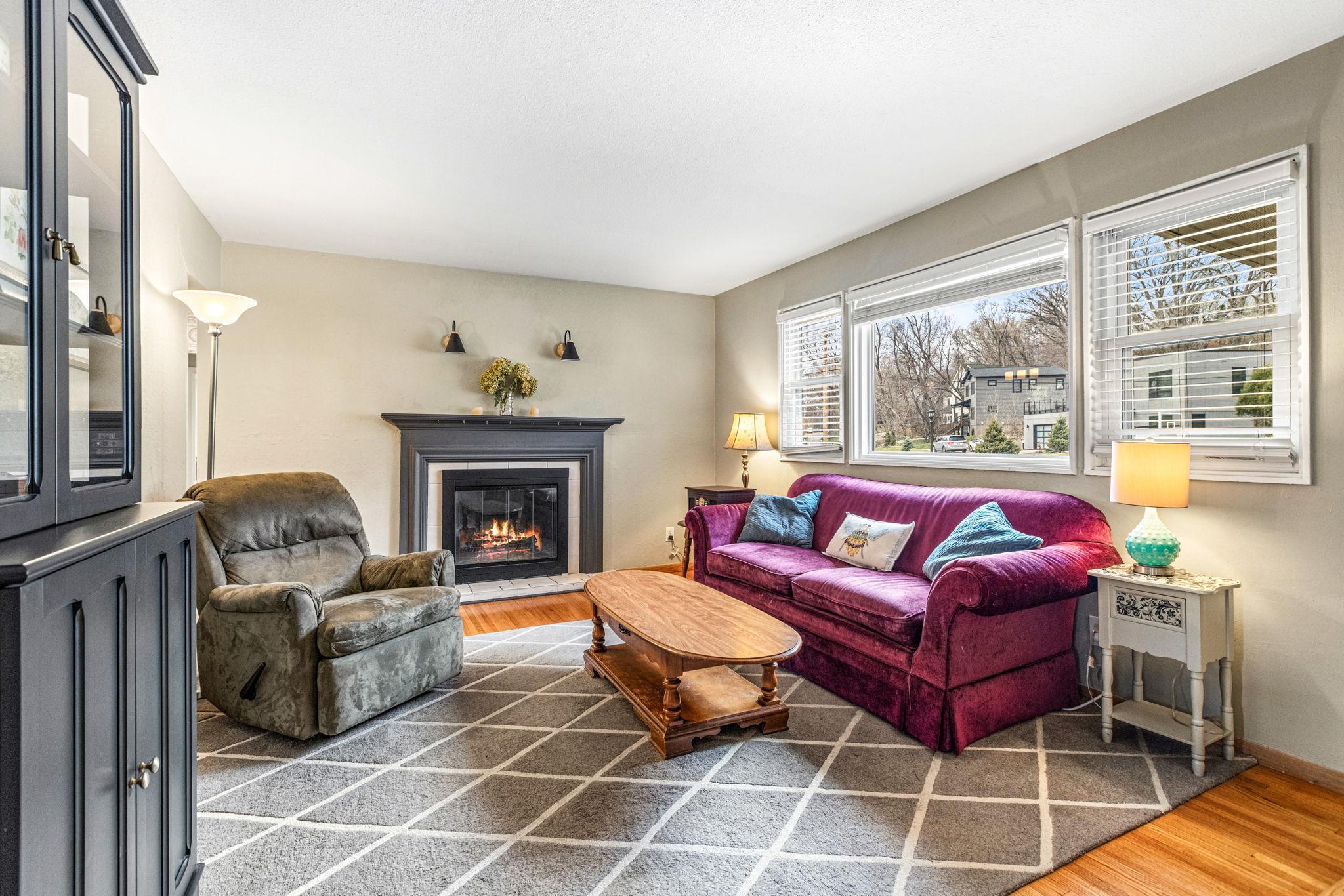 Cozy up by one of two fireplaces!