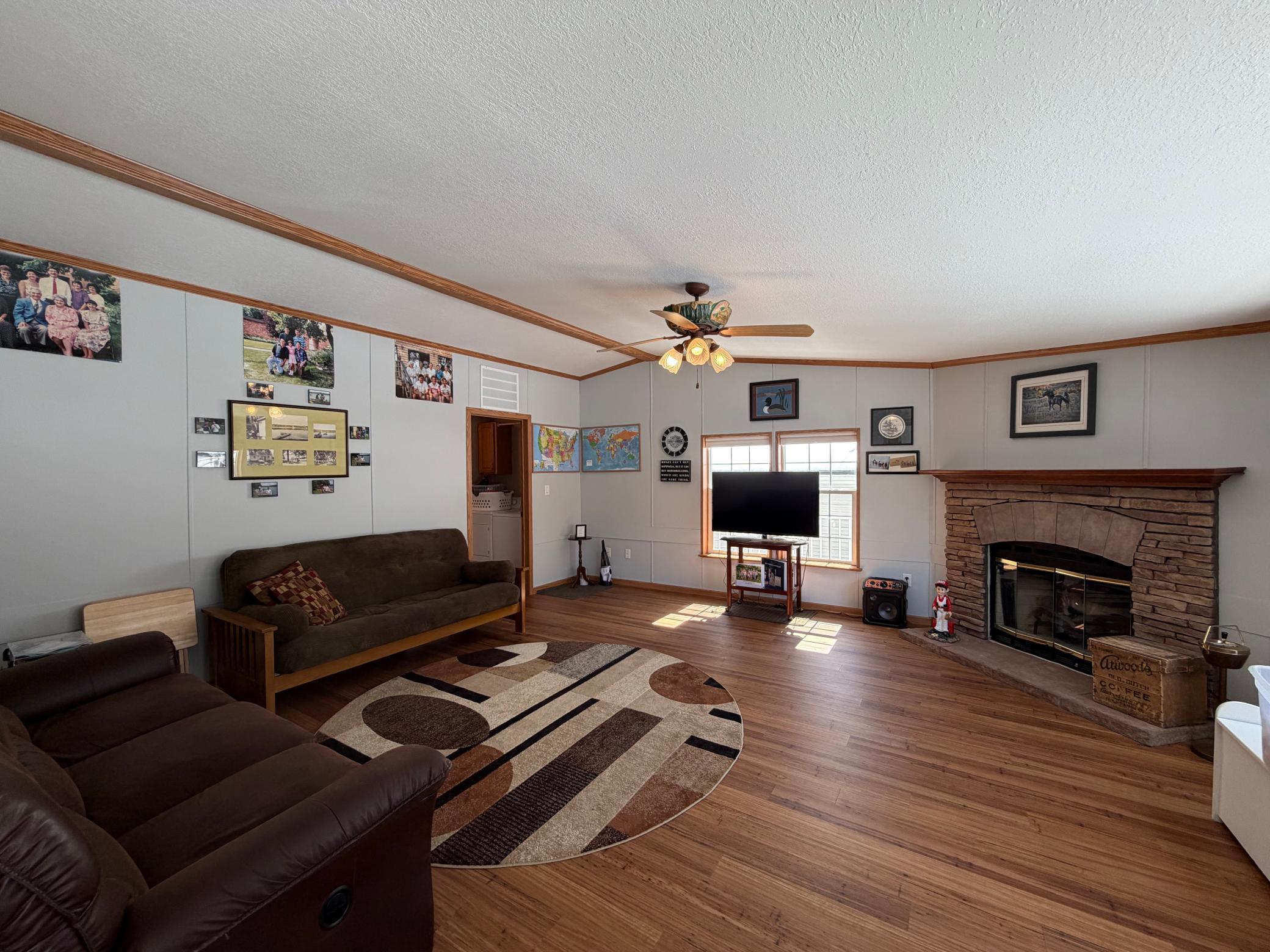 Family room, beautiful flooring & easy to clean