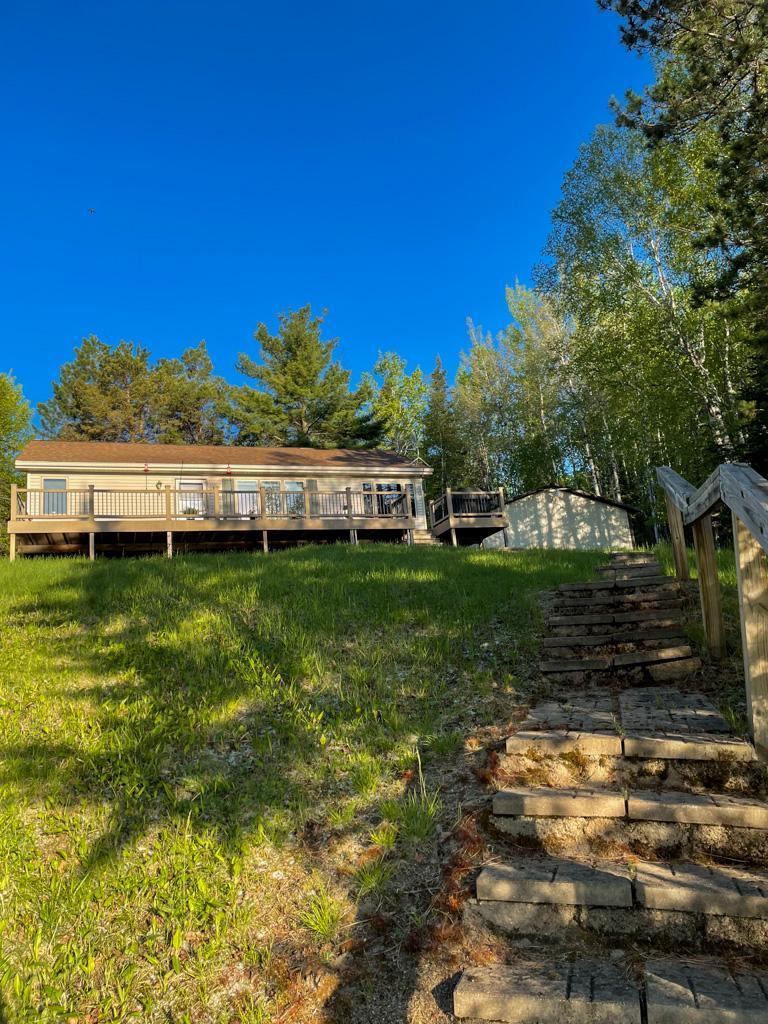 View from stairs to the lake.