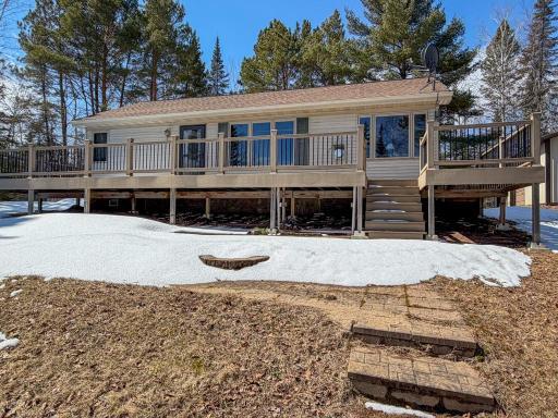 Photo for 10153 S Clear Lake Road, Britt, MN 55710 - listing #7053373 Welcome Home! Large composite deck and patio with fire pit facing Clear Lake!