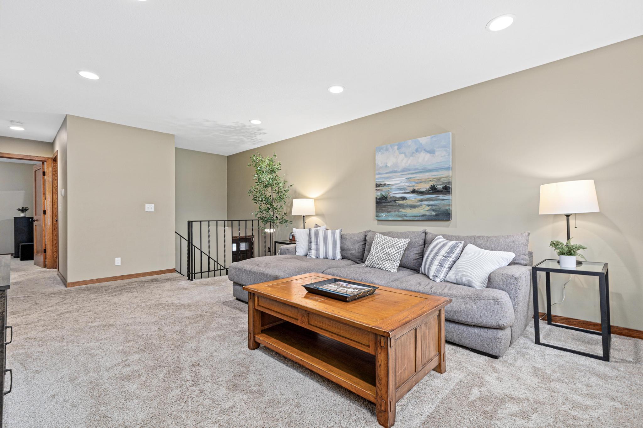 Sunlit living room sets the stage for relaxed everyday living.