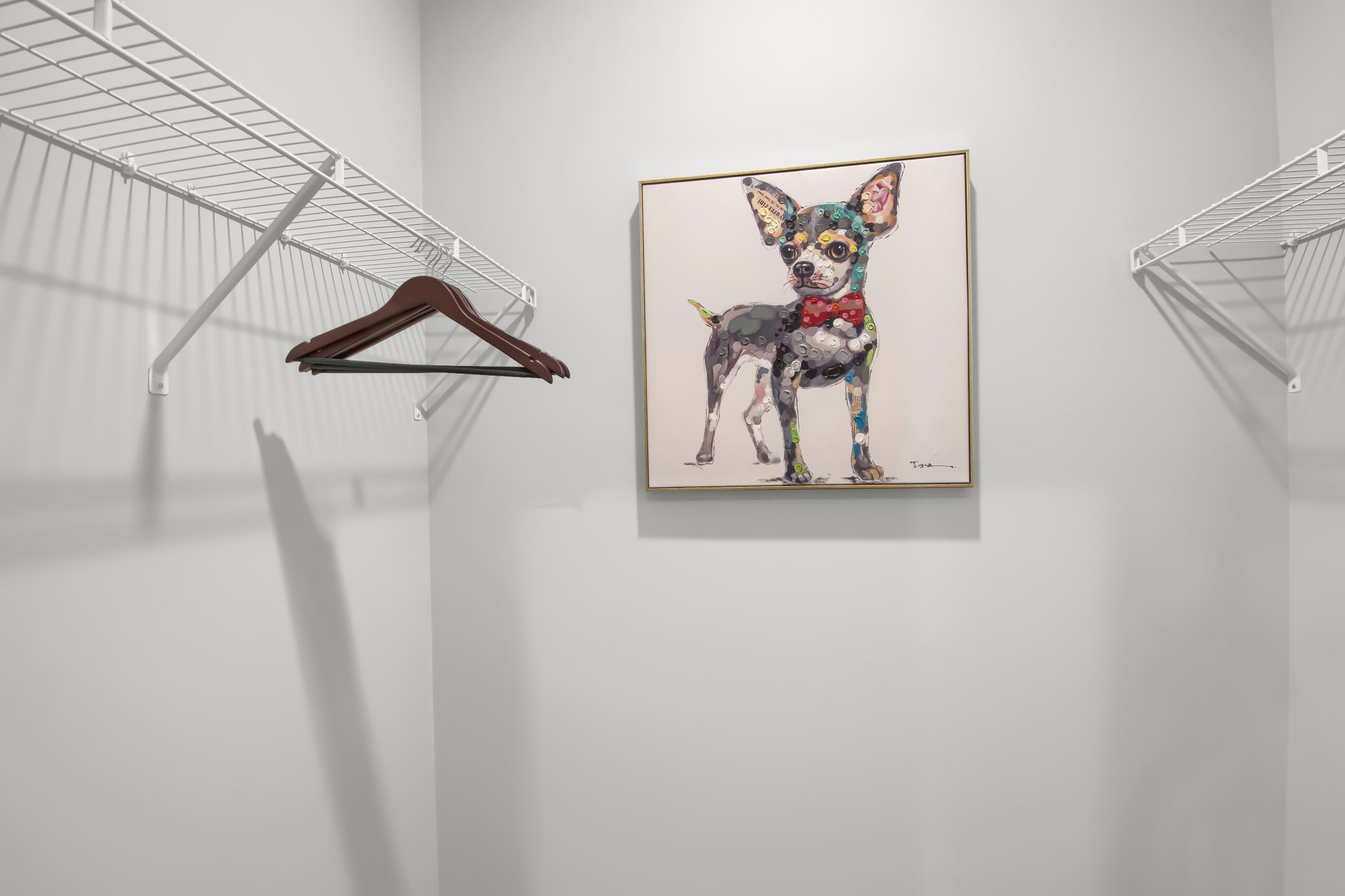 Each bedroom has a walk in closet.