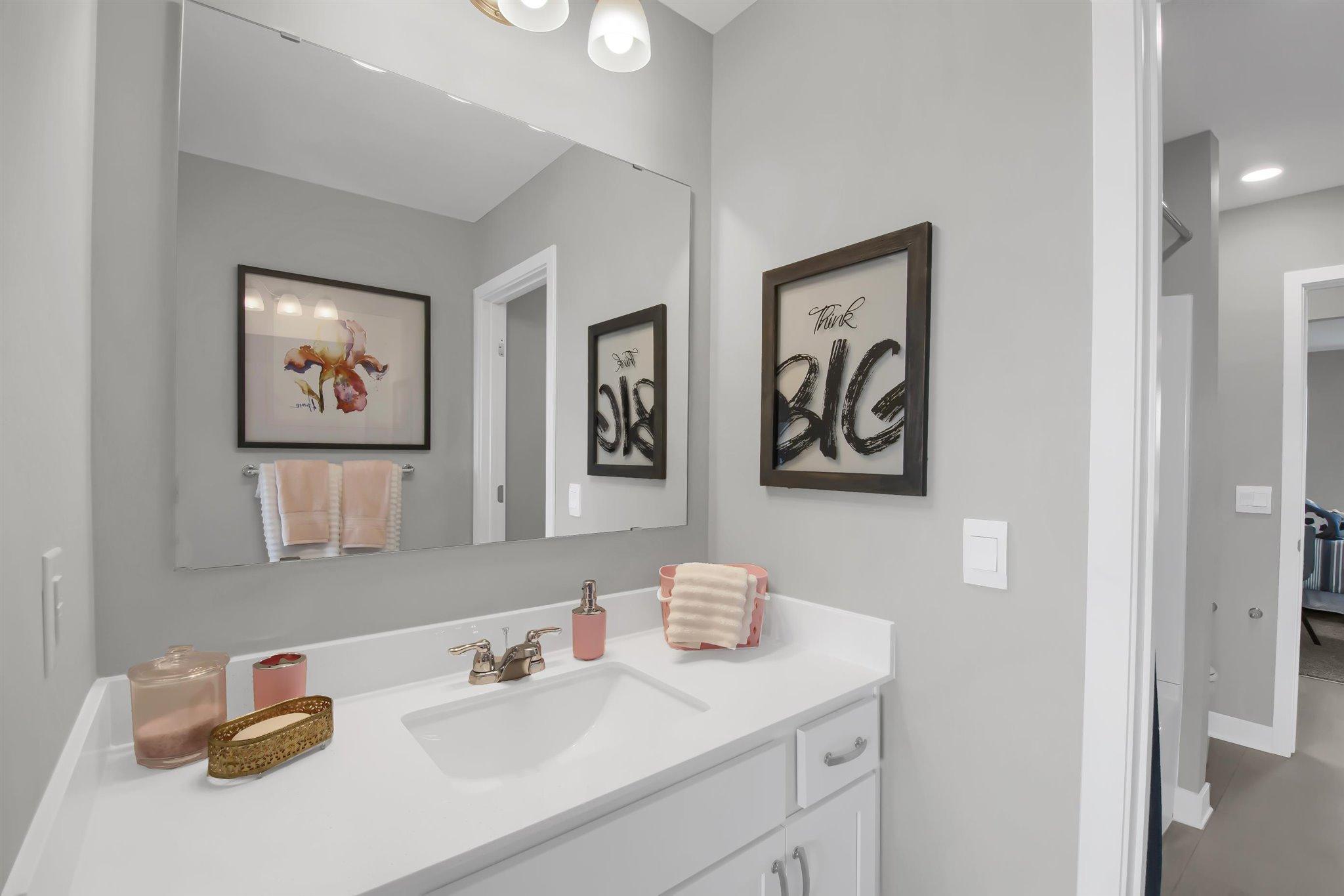 Jack n Jill bath on upper level.