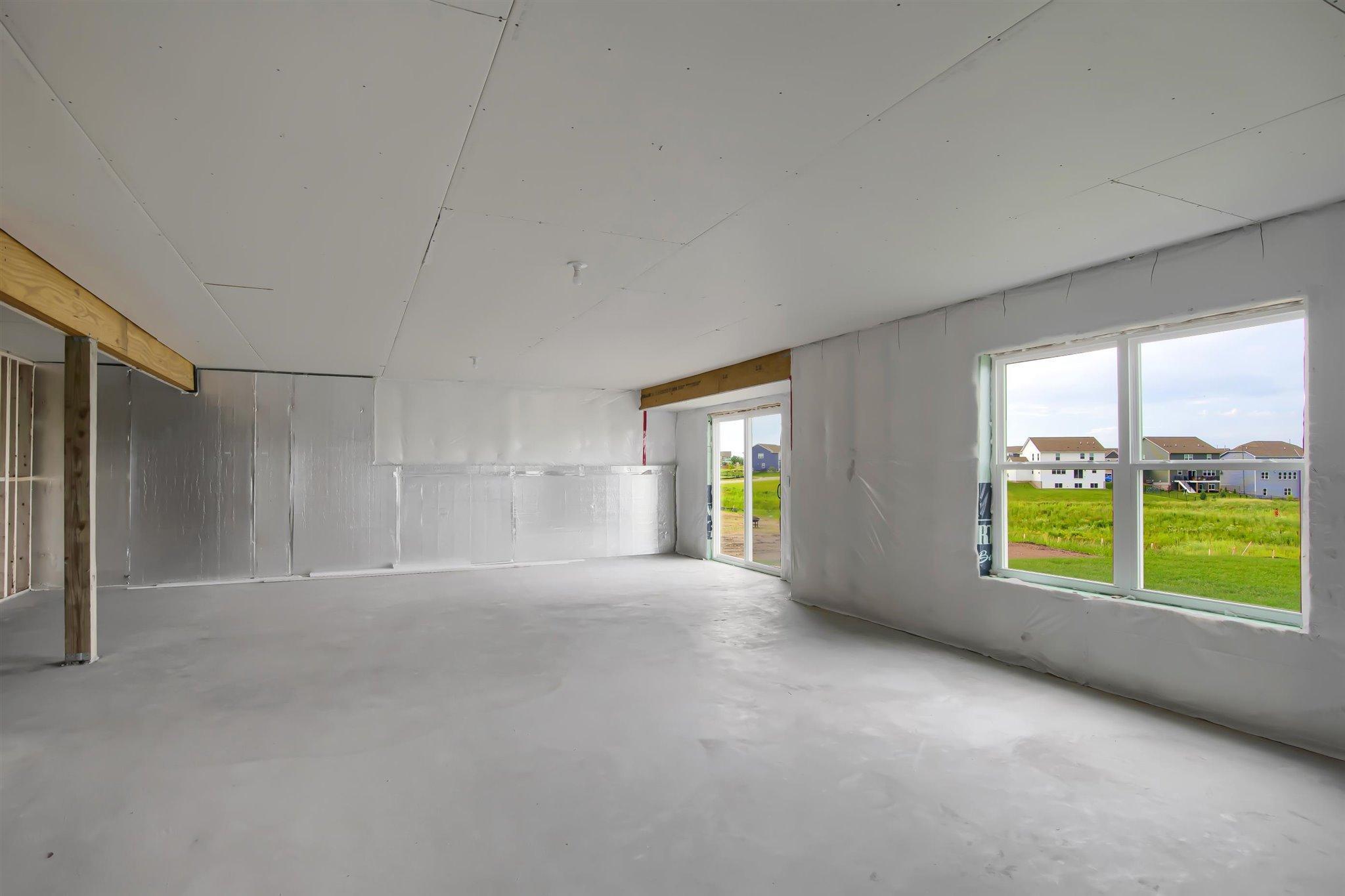 Unfinisihed lower level.