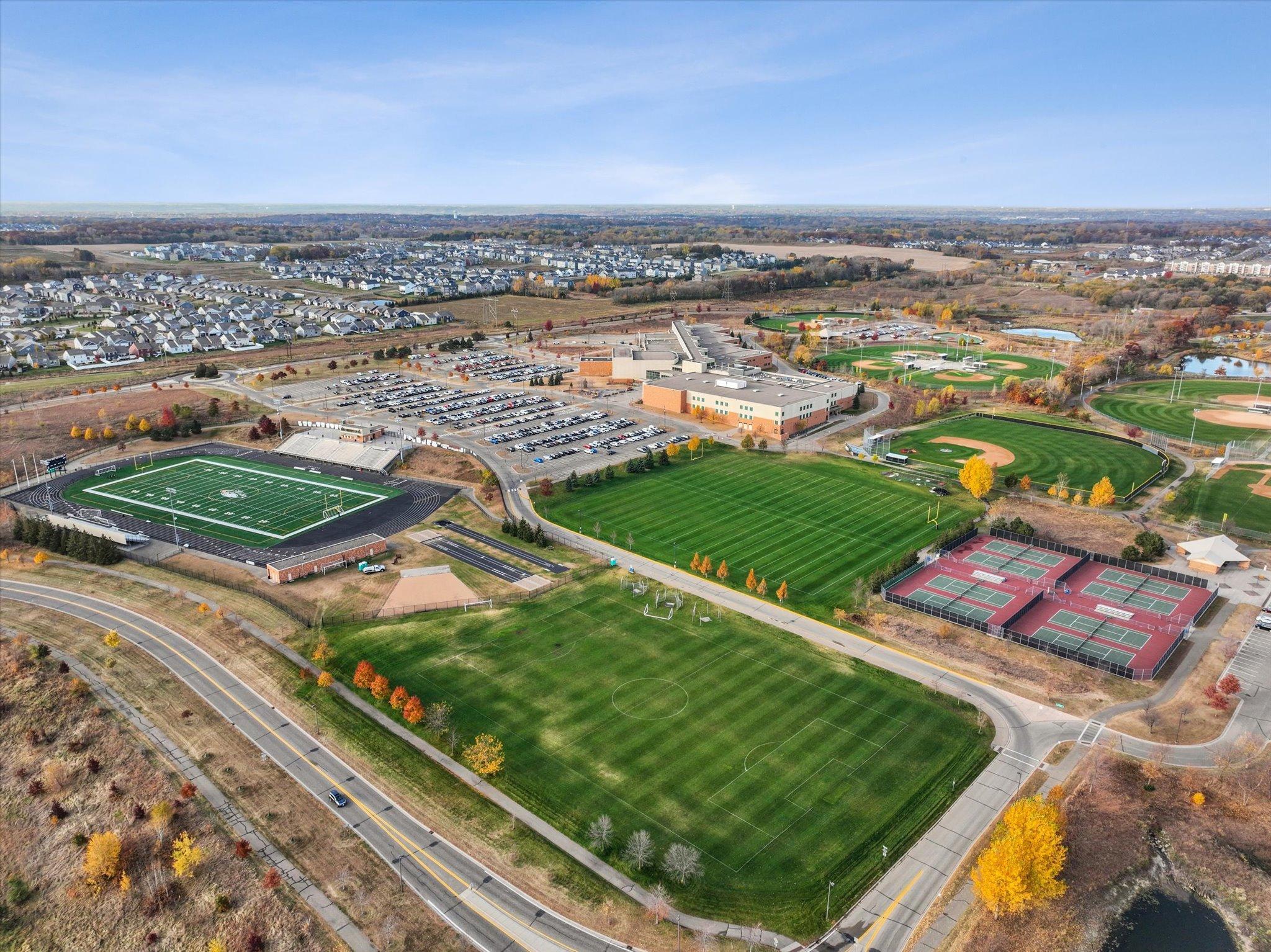 Fairview Health offers many outdoor athletic fields. Countless things to do, just up the street.