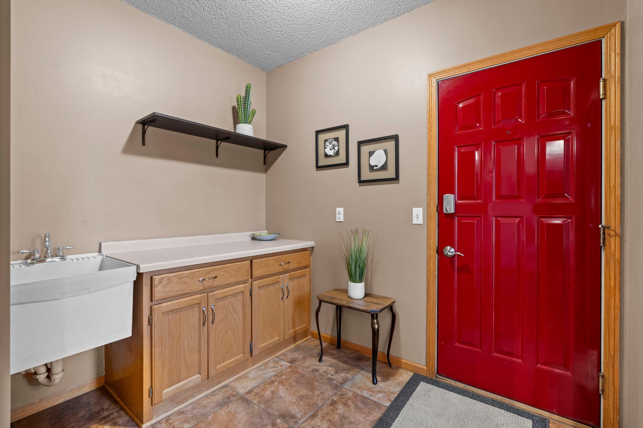 Mud room off of garage!