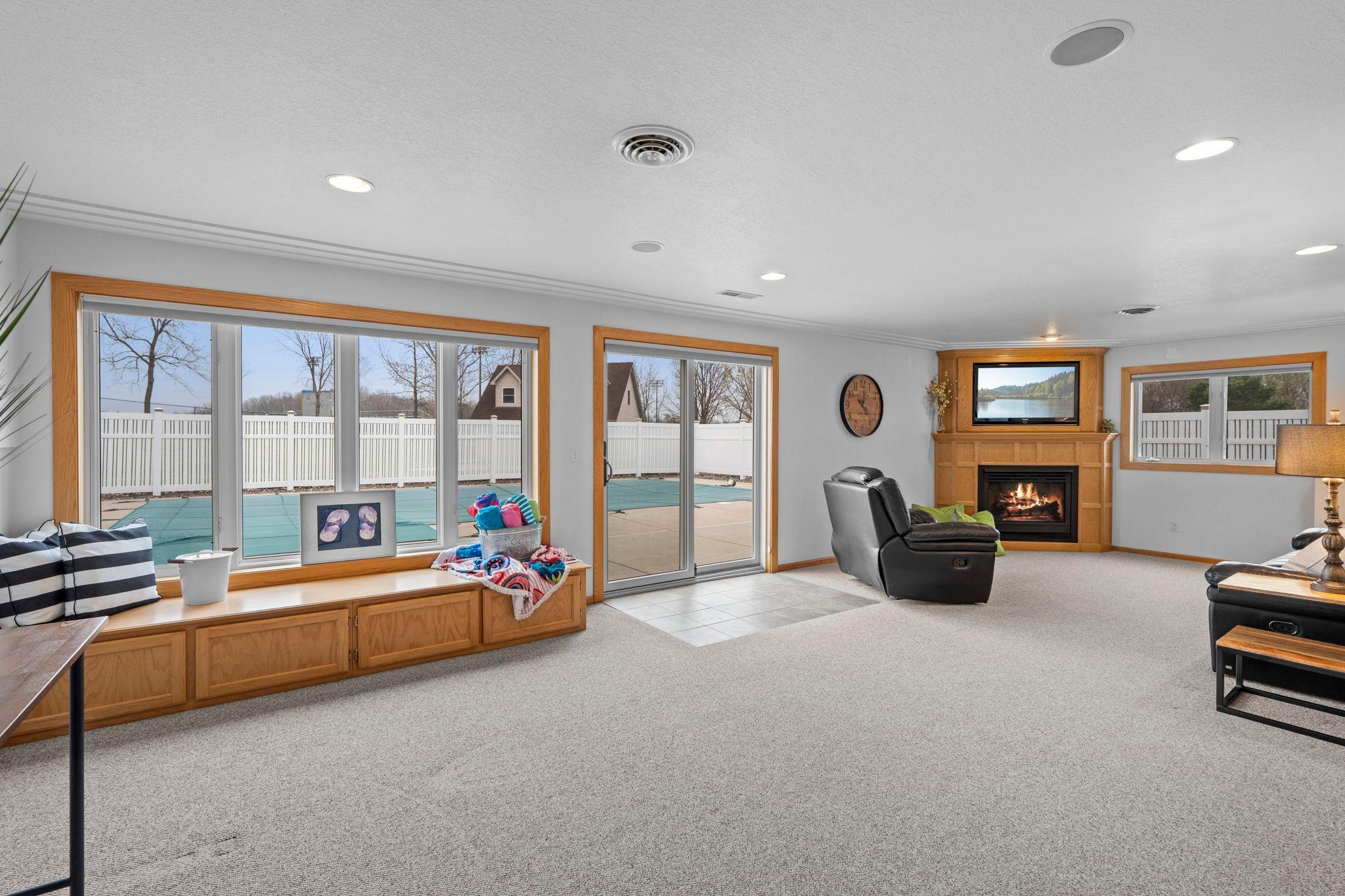Functional spacious family room!