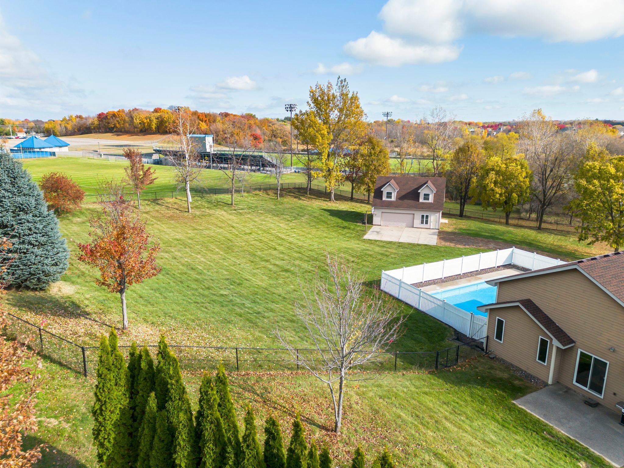 Your own private backyard oasis located behind the Middle School West football field!