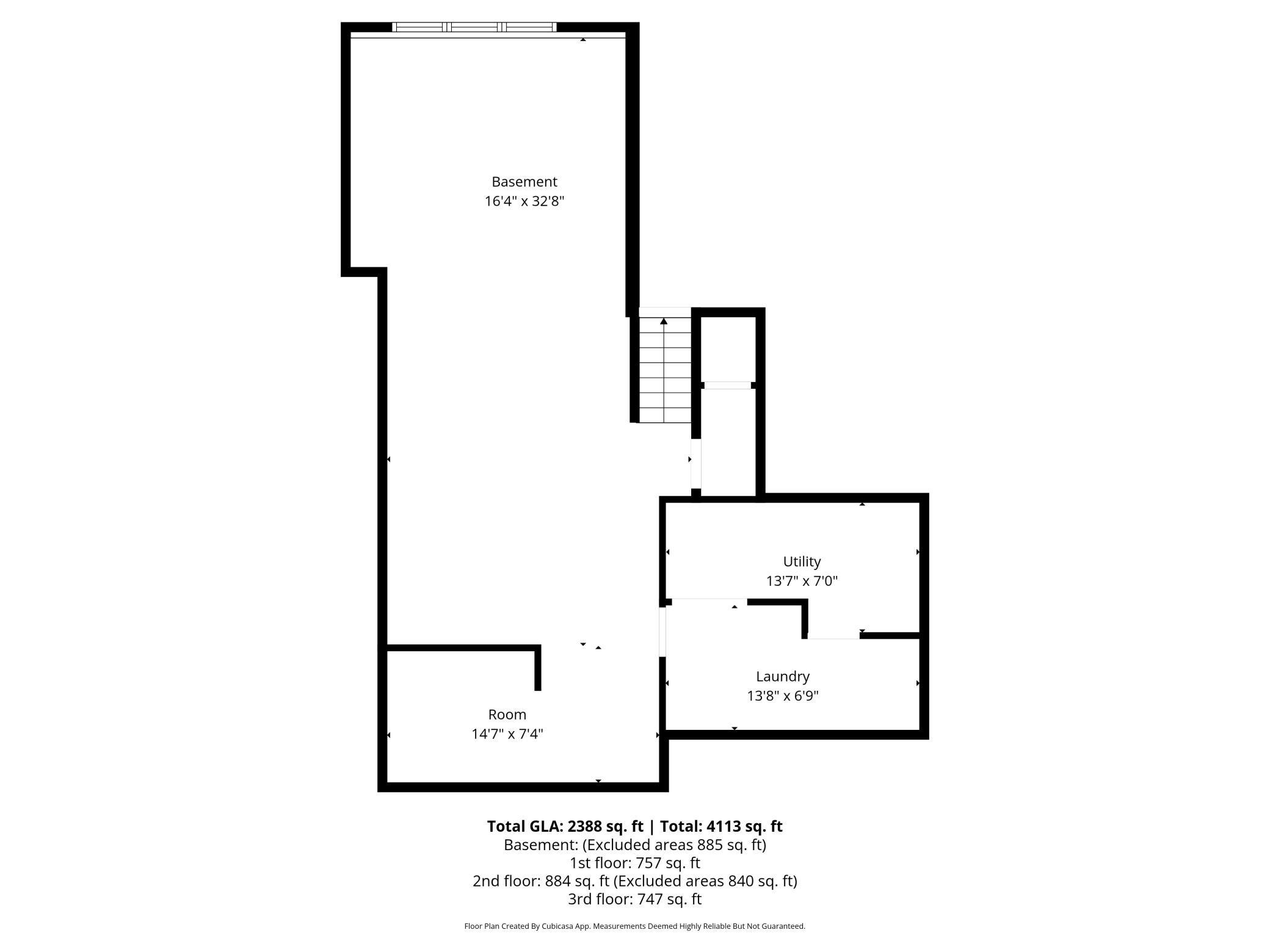 Basement Floor Plan with Measurements