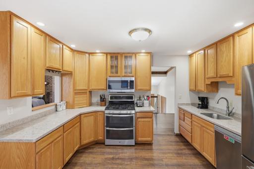 A kitchen designed for real life with room to spread out and stay organized