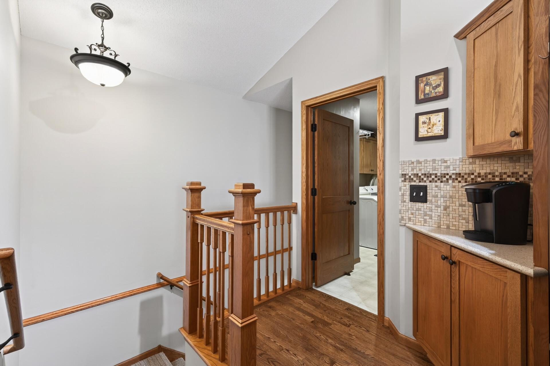 Entry to laundry and stairs (left of kitchen)