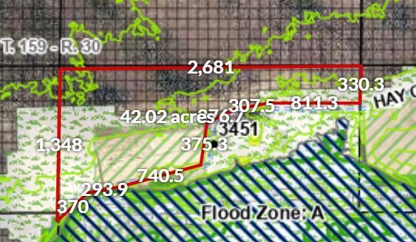 42 with contours- out of flood zone
