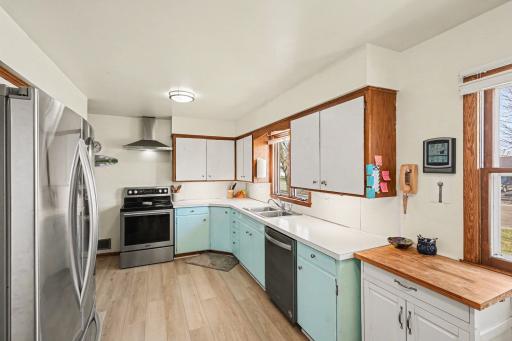 Kitchen has professionally upgraded electrical and plumbing! The function and safety features are updated.