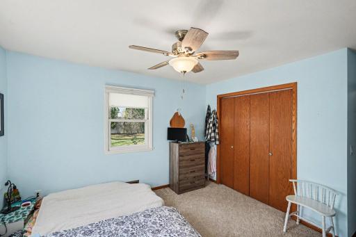 Main floor primary bedroom is a corner room. Good separation. The two bedrooms do not share a wall.