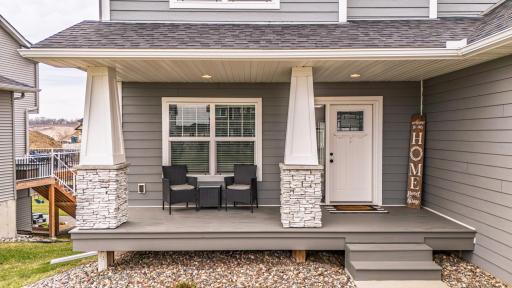 Lovely porch to enjoy your front yard.