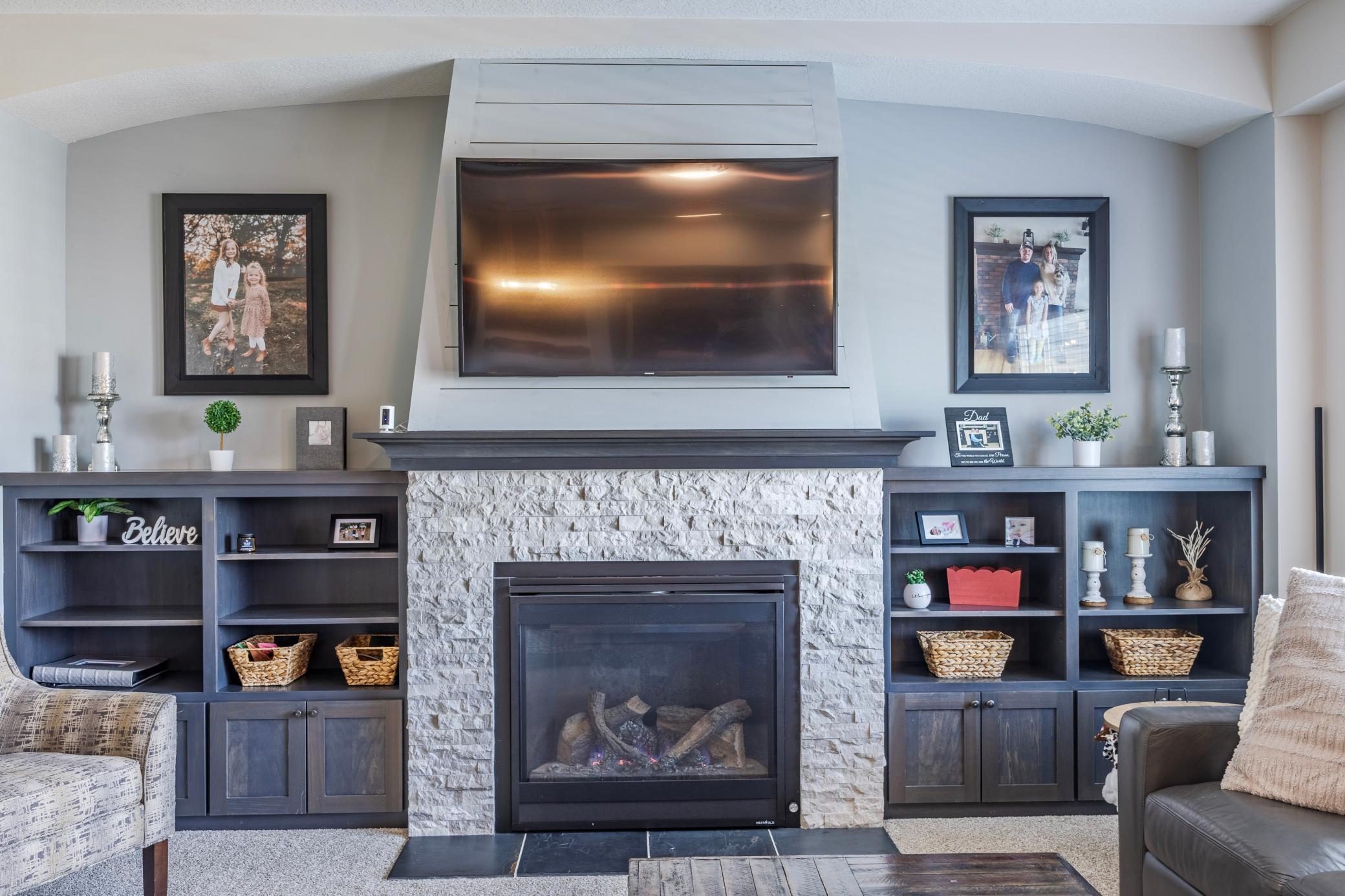 A statement fireplace you'll love year round.