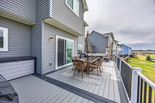 Head out to your large, hassle-free deck.