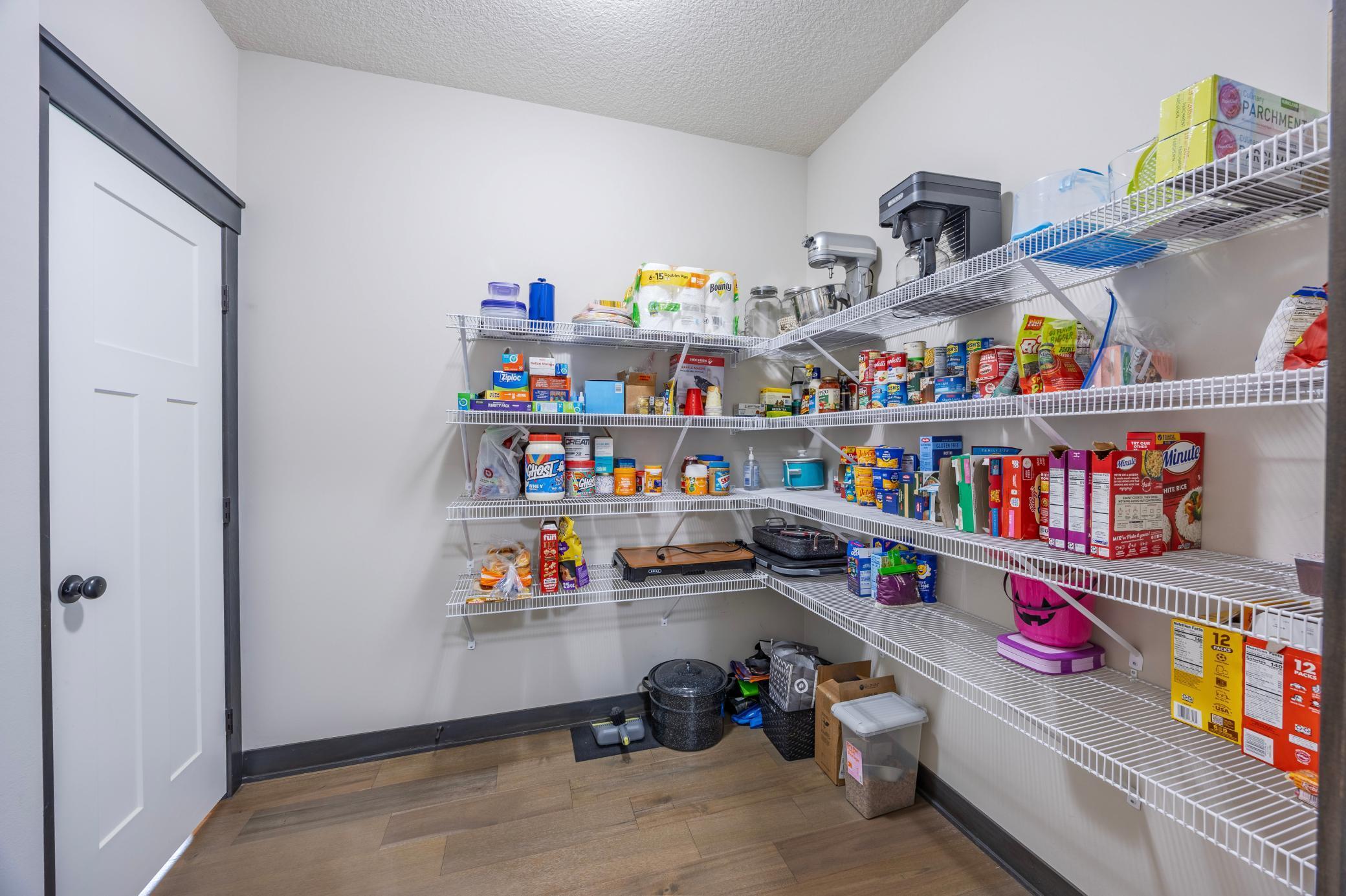 Ample pantry space to keep everything in its place.